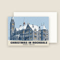 Rochdale Town Hall Christmas card with its envelope