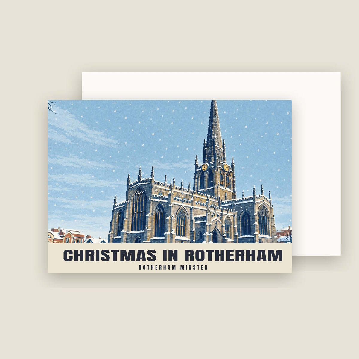 Rotherham Minster Christmas card with its envelope