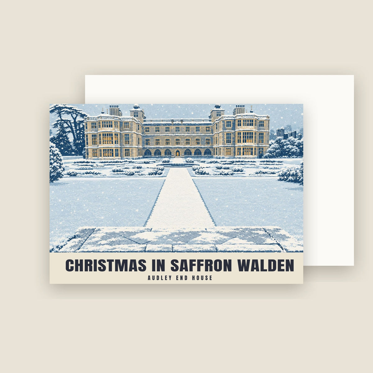 Audley End House, Saffron Walden Christmas card with its envelope