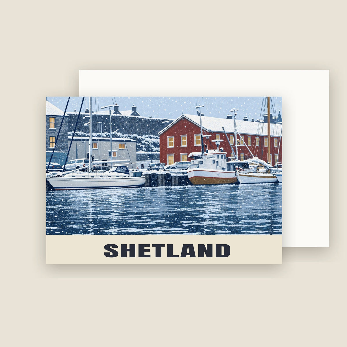 Shetland Christmas card with its envelope