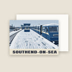 Southend Pier, Southend-on-Sea Christmas card with its envelope