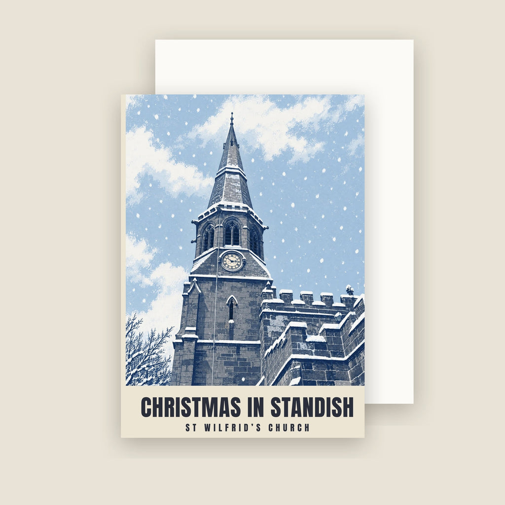 St Wilfrid’s Church, Standish Christmas card with its envelope
