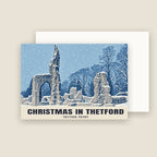 Thetford Priory Christmas card with its envelope