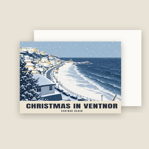 Ventnor Beach Christmas Cards (Pack of 10)