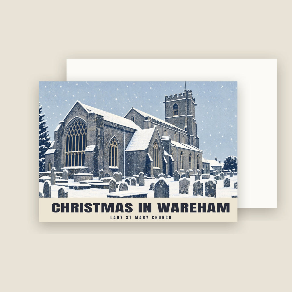 Lady St Mary Church, Wareham Christmas card with its envelope