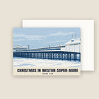 Grand Pier, Weston-super-Mare Christmas card with its envelope