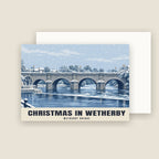 Wetherby Bridge Christmas card with its envelope