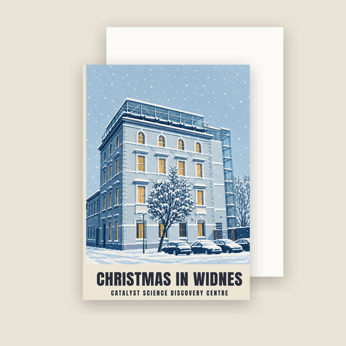 Catalyst Science Discovery Centre, Widnes Christmas card with its envelope