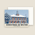 The Old Town Hall, Wilton Christmas card with its envelope
