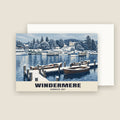 Bowness Bay, Windermere Christmas card with its envelope
