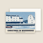 Woodbridge Tide Mill Christmas card with its envelope