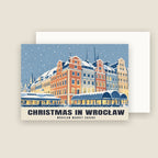 Wrocław Market Square, Wrocław Christmas card with its envelope