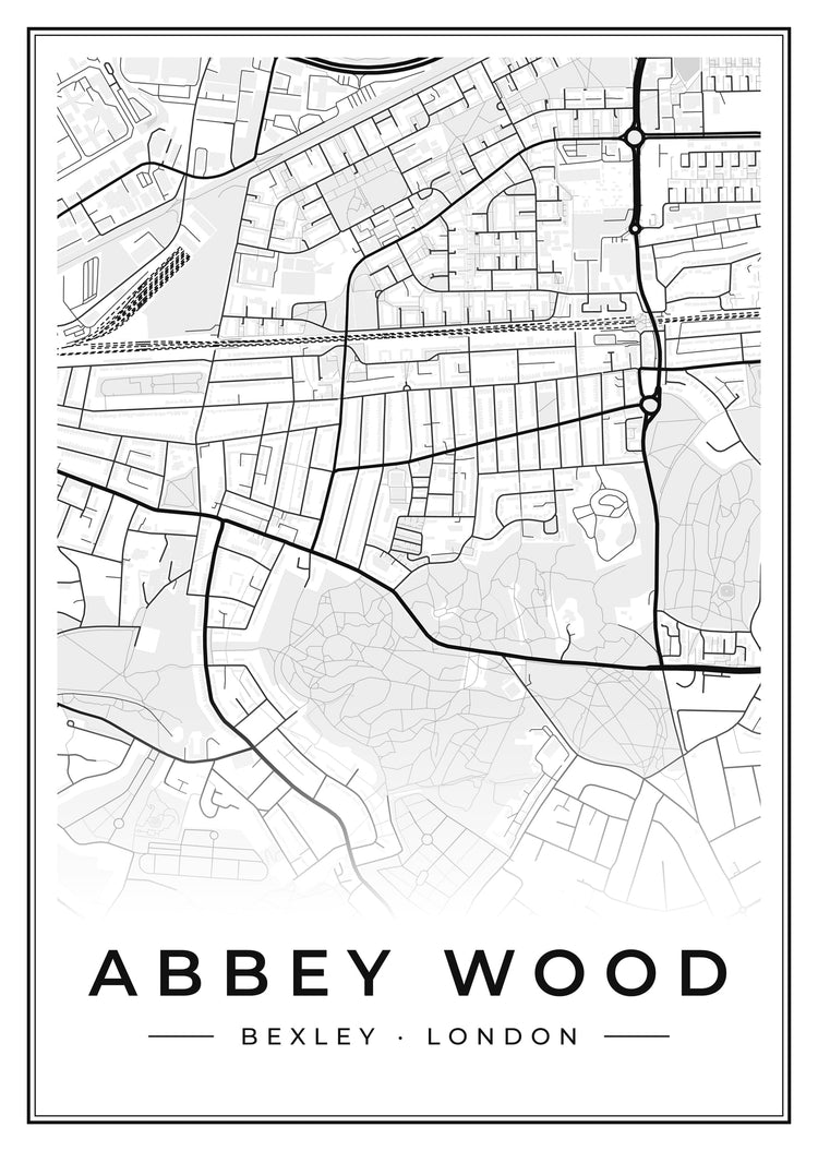 Abbey Wood Street Map Poster
