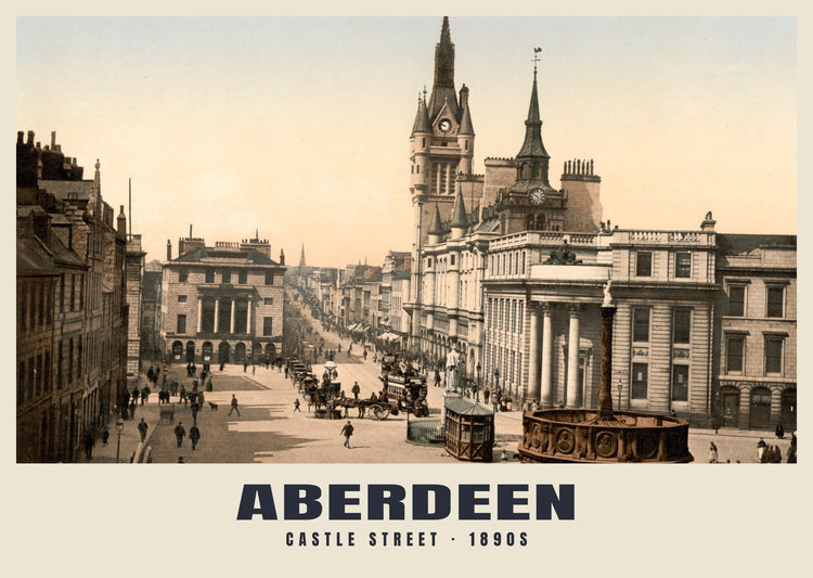 Castle Street, Aberdeen, c. 1890–1900 Heritage Print