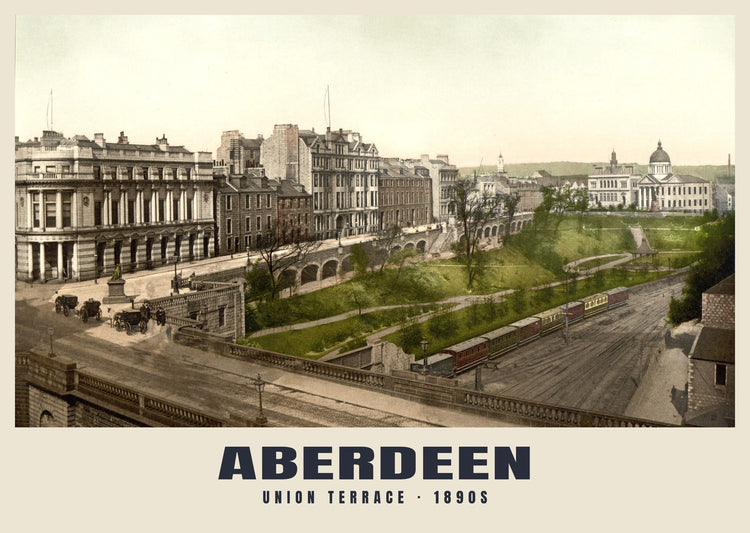 Union Terrace, Aberdeen, c. 1890–1900 Heritage Print