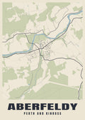 Street map poster of Aberfeldy, Perth and Kinross
