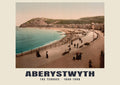The Terrace, Aberystwyth — Vintage photochrom print, 1890–1900