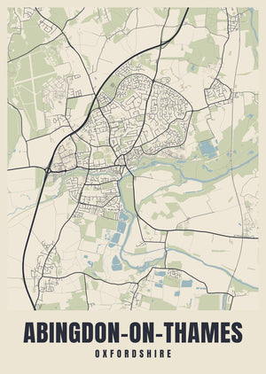 Abingdon-on-Thames Street Map Poster