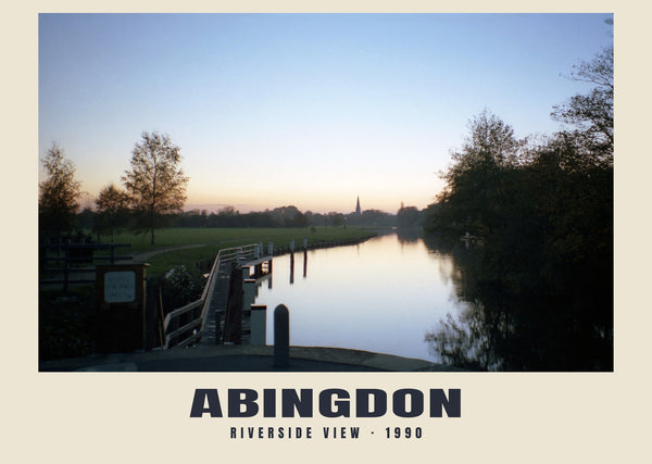 Riverside view, Abingdon, 1990 Heritage Print