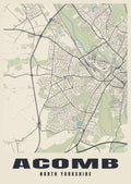 Street map poster of Acomb, North Yorkshire