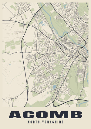 Acomb Street Map Poster