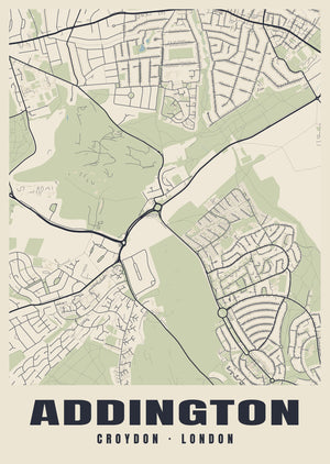 Addington Heritage Street Map Poster