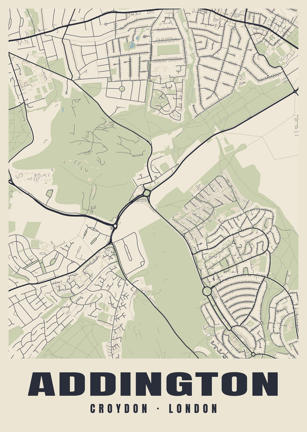 Addington Heritage Street Map Poster
