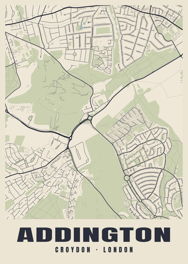 Addington Heritage Street Map Poster