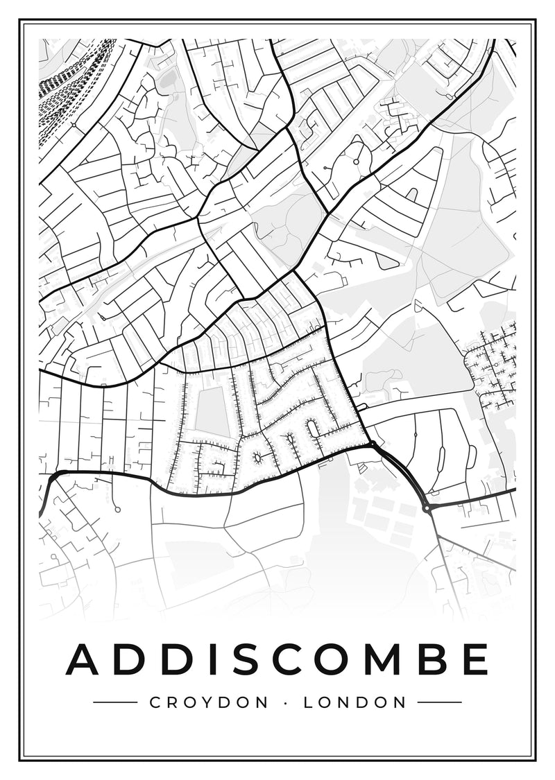 Addiscombe Street Map Poster