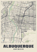 Street map poster of Albuquerque, New Mexico