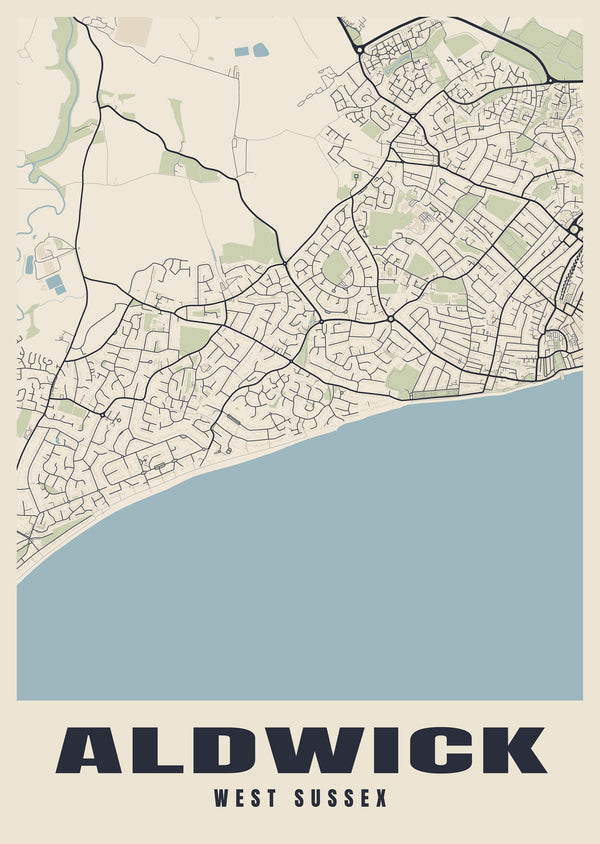 Aldwick Street Map Poster