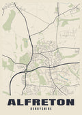 Street map poster of Alfreton, Derbyshire
