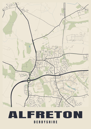 Alfreton Street Map Poster