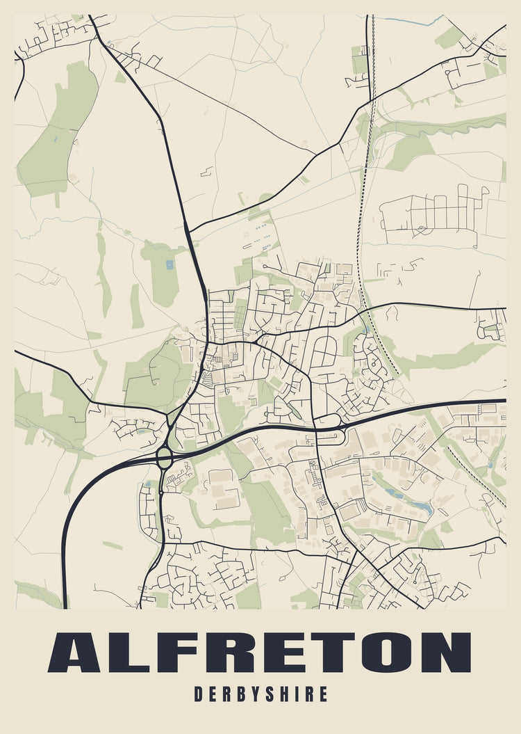 Alfreton Street Map Poster