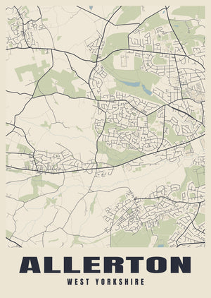 Allerton Street Map Poster