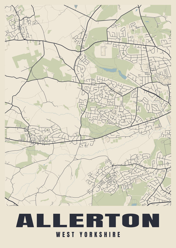 Allerton Street Map Poster