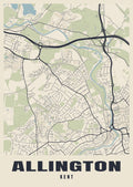 Street map poster of Allington, Kent