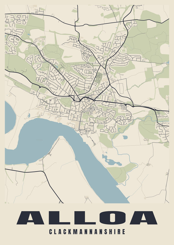 Alloa Street Map Poster