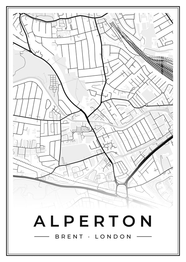 Alperton Street Map Poster