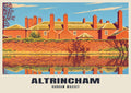 Dunham Massey, Altrincham poster, Retro Railway style