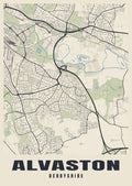 Street map poster of Alvaston, Derbyshire