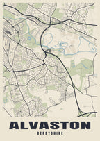 Street map poster of Alvaston, Derbyshire