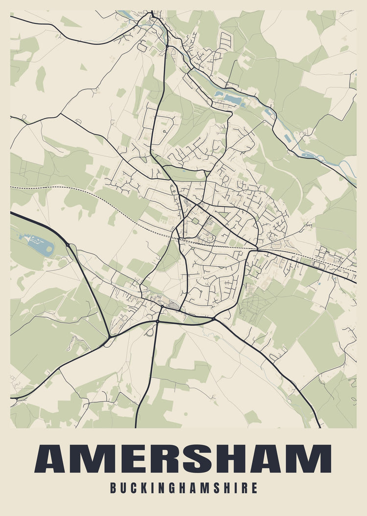 Amersham Street Map Poster