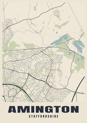 Amington Street Map Poster