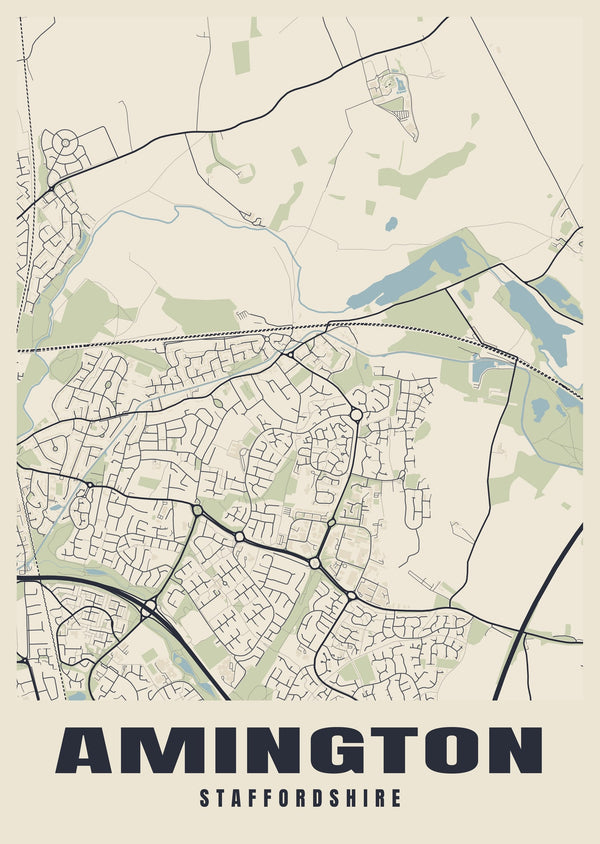 Amington Street Map Poster