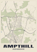 Street map poster of Ampthill, Bedfordshire