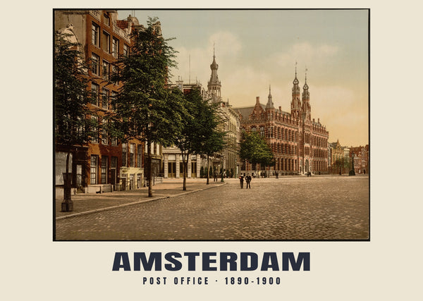 Post Office, Amsterdam — 1890–1900 · Vintage photochrom print