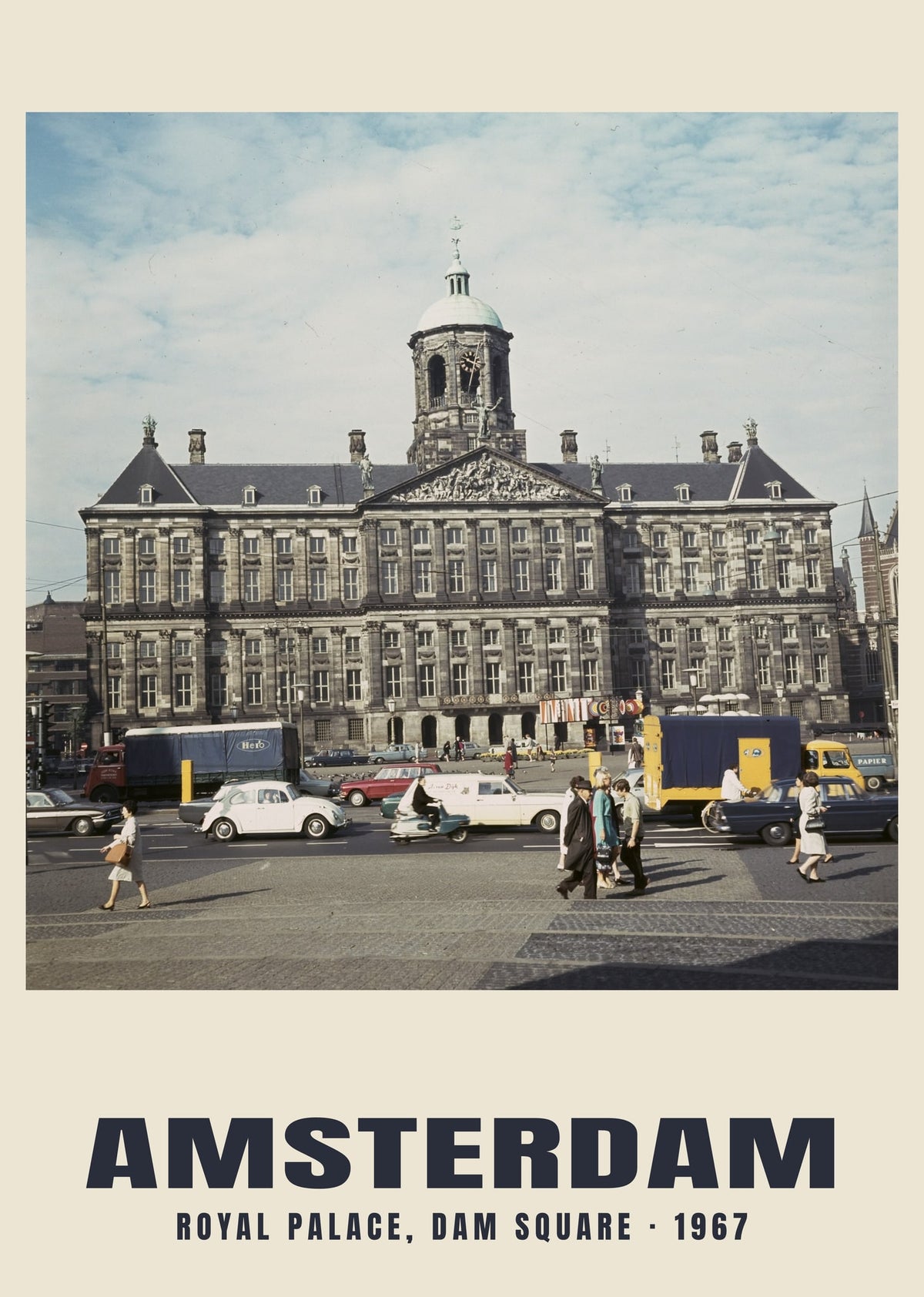 Royal Palace, Dam Square, Amsterdam, 1967 heritage photograph