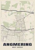 Street map poster of Angmering, West Sussex