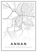 Street map poster of Annan town centre, Dumfries and Galloway